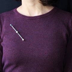 French 1925 Mabé Cultured Pearl Diamonds 18 Karat Yellow Gold Platinum Brooch