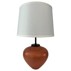 French 1930 Art Deco Ceramic ST. Clement Table Lamp