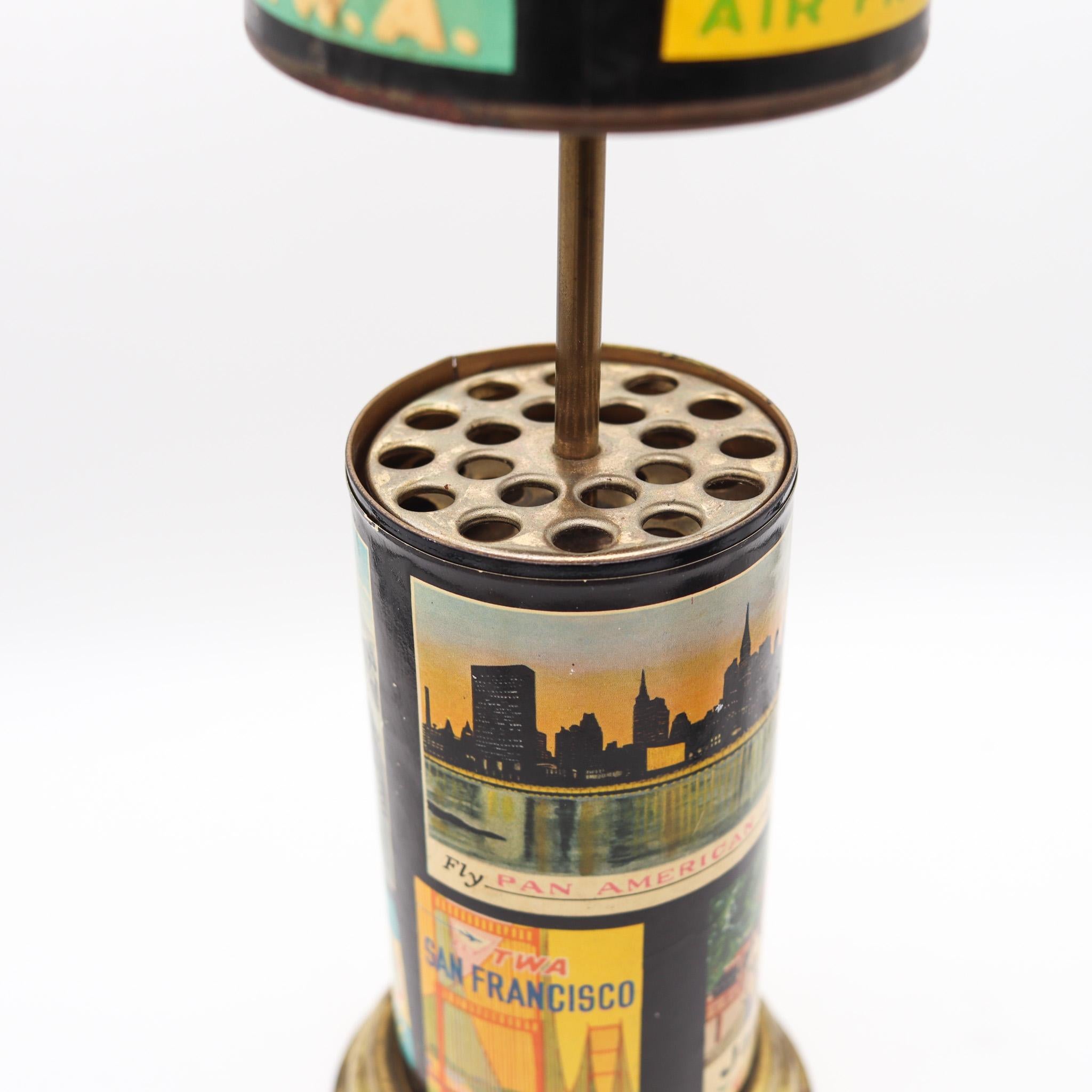 Mechanical cigarette dispenser box.

An attractive and very beautiful desk piece, created in France during the art deco period, back in the 1930's. This rare mechanical cigarettes dispenser box has been made in the shape of an iconic Parisian