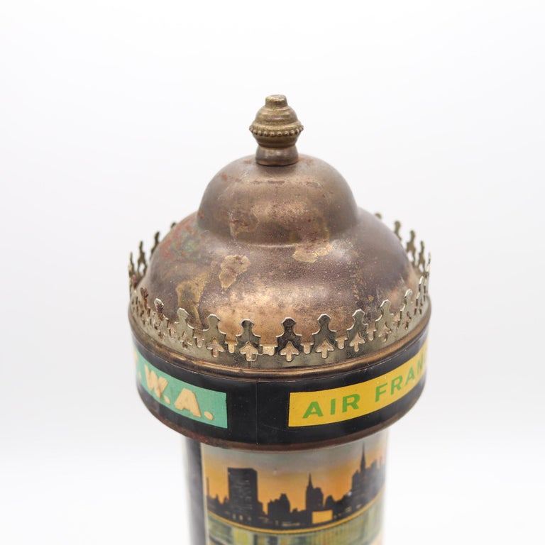 french mcm atomic cigarette dispenser French 1930 Art Deco Cigarette Dispenser Mechanical Box Of A Parisian Moor  Kiosk at 1stDibs
