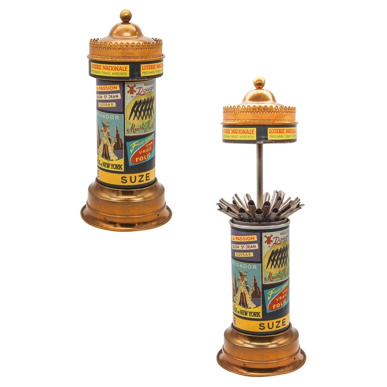 French 1930 Art Deco Cigarette Dispenser Mechanical Box Of A Parisian Moor  Kiosk at 1stDibs