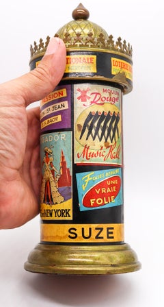 French 1930 Art Deco Parisian Moorish Kiosk Cigarette Dispenser Mechanical Box