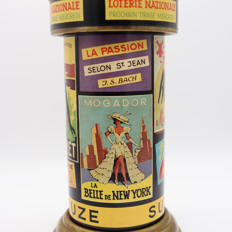 French 1930 Art Deco Parisian Moorish Kiosk Cigarette Dispenser Mechanical Box For Sale at 1stDibs