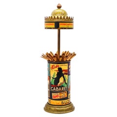 French 1930 Art Deco Parisian Moorish Kiosk Cigarette Dispenser Mechanical Box
