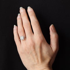 Franzsischer Art Deco Platin- Solitr-Ring, 2,79 Karat G.VS Diamant