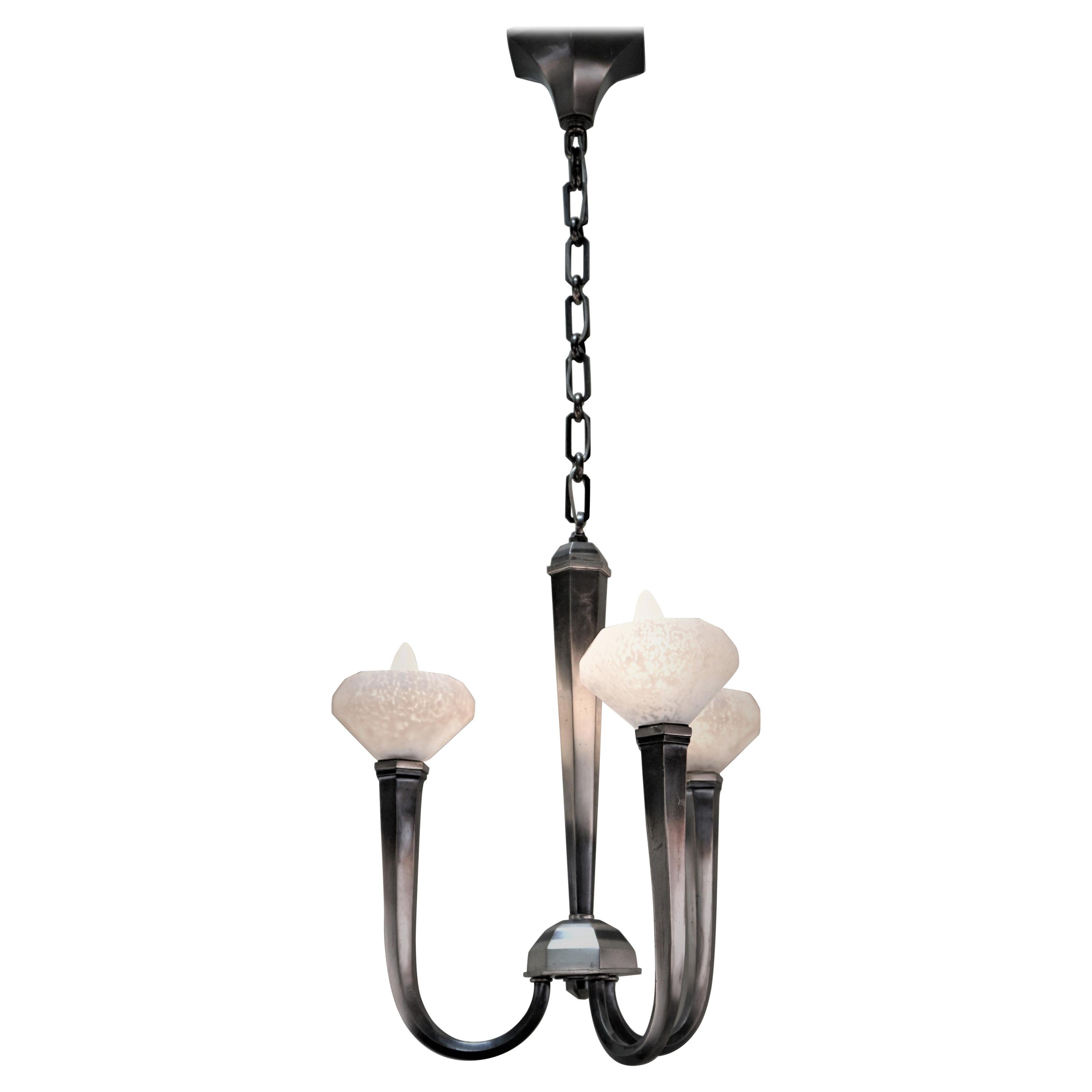 French 1930s Art Deco Chandelier