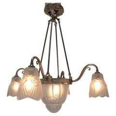 French 1930's Art Deco chandelier