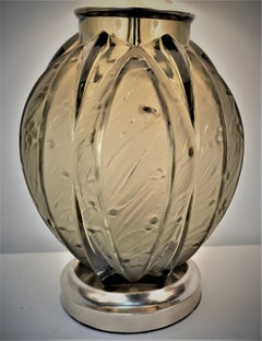 French 1930's Art Deco Glass Table Lamp