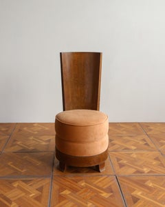 French 1930s Art Deco Maple Lounge Chairs