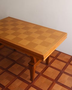 French 1930s Art Deco Oak Dining Table