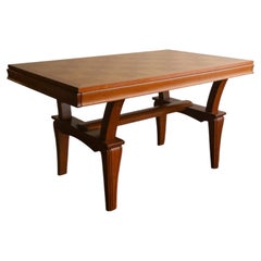 French 1930s Art Deco Oak Dining Table
