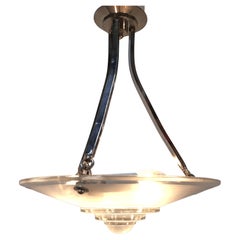 Lampadario a sospensione Art Deco francese degli anni '30