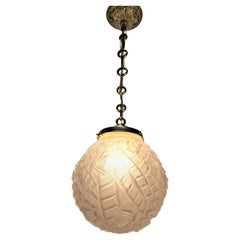 French 1930's Art Deco Pendent Chandelier