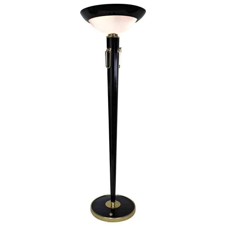 French 1930s Art Deco Torchiere Floor Lamp at 1stDibs