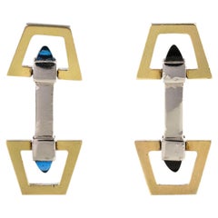 French 1930s Art Deco Vermeil Cufflinks