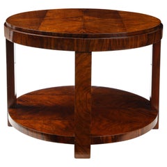 French 1930
s Art Deco Walnut Circular Side Table