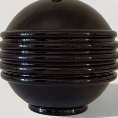 French 1930s Black Opaline Lamp attributed to Jacques Adnet