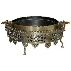 Vintage French 1930s Bronze and Iron Open-Air Cooking Skillet