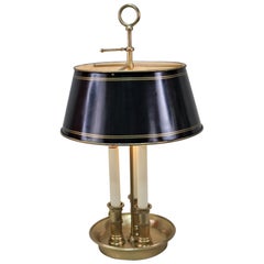 French 1930s Bronze Bouillotte Desk Lamp