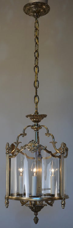 French 1930s Bronze Lantern