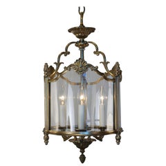 French 1930s Bronze Lantern
