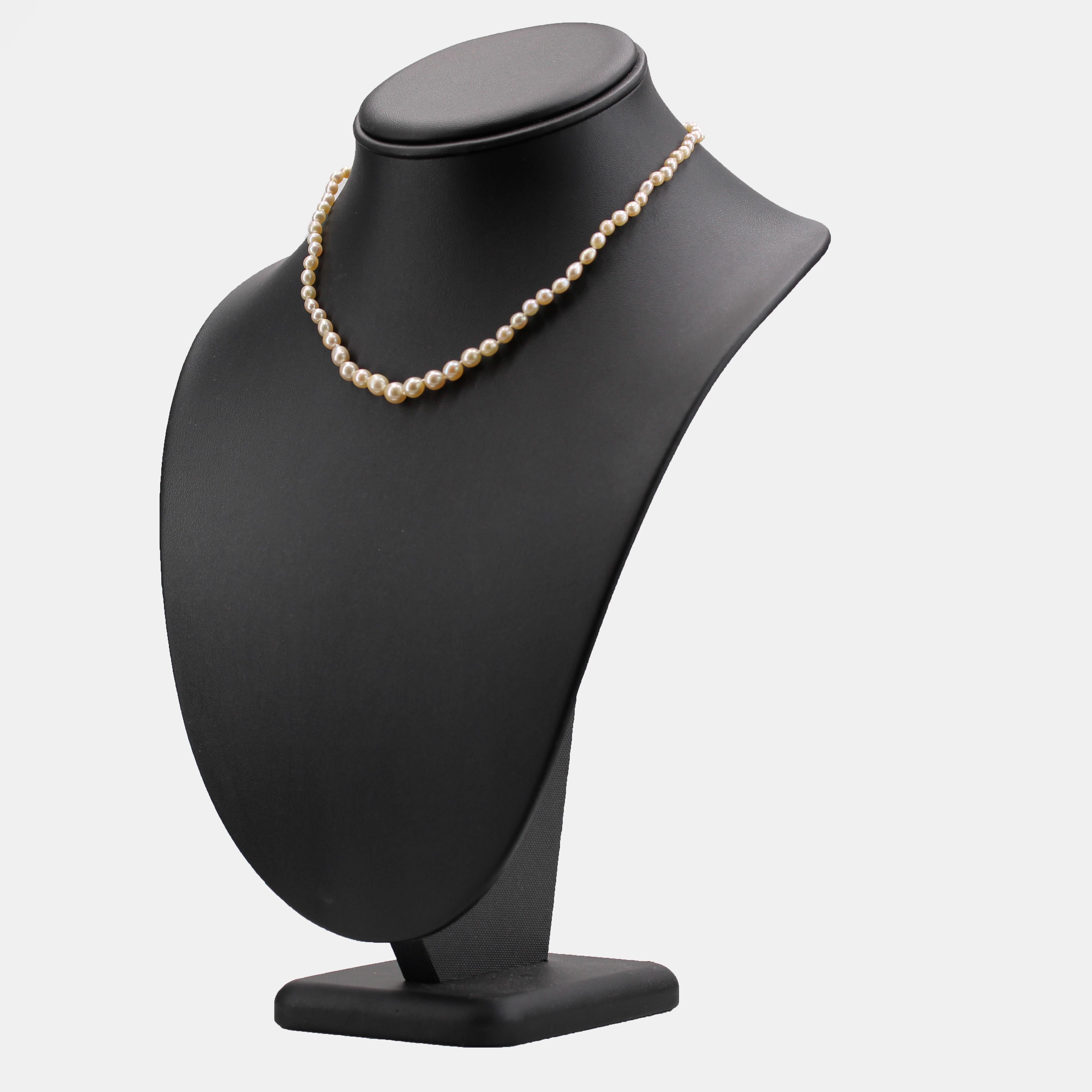 Collier Art déco français des années 1930 en perles fines certifiées, platine et diamants en vente 5