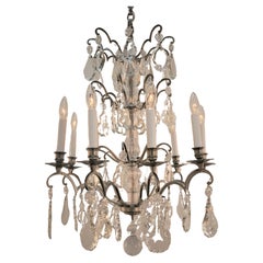 Antique French 1930's Crystal Chandelier