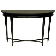 French 1930s Ebonized Console Table