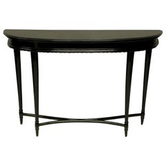 French 1930s Ebonized Console Table