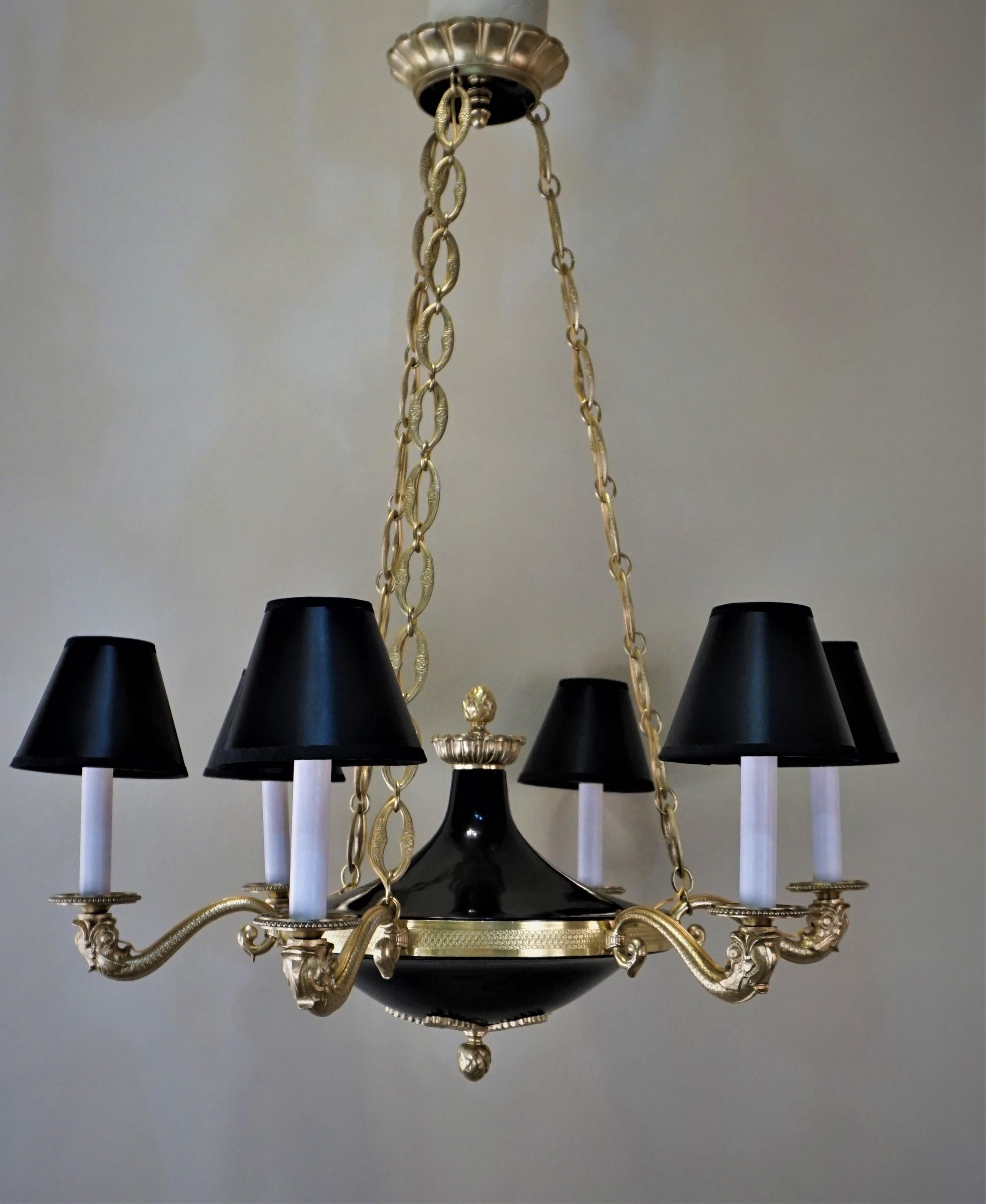 French 1930s Empire Chandelier 1