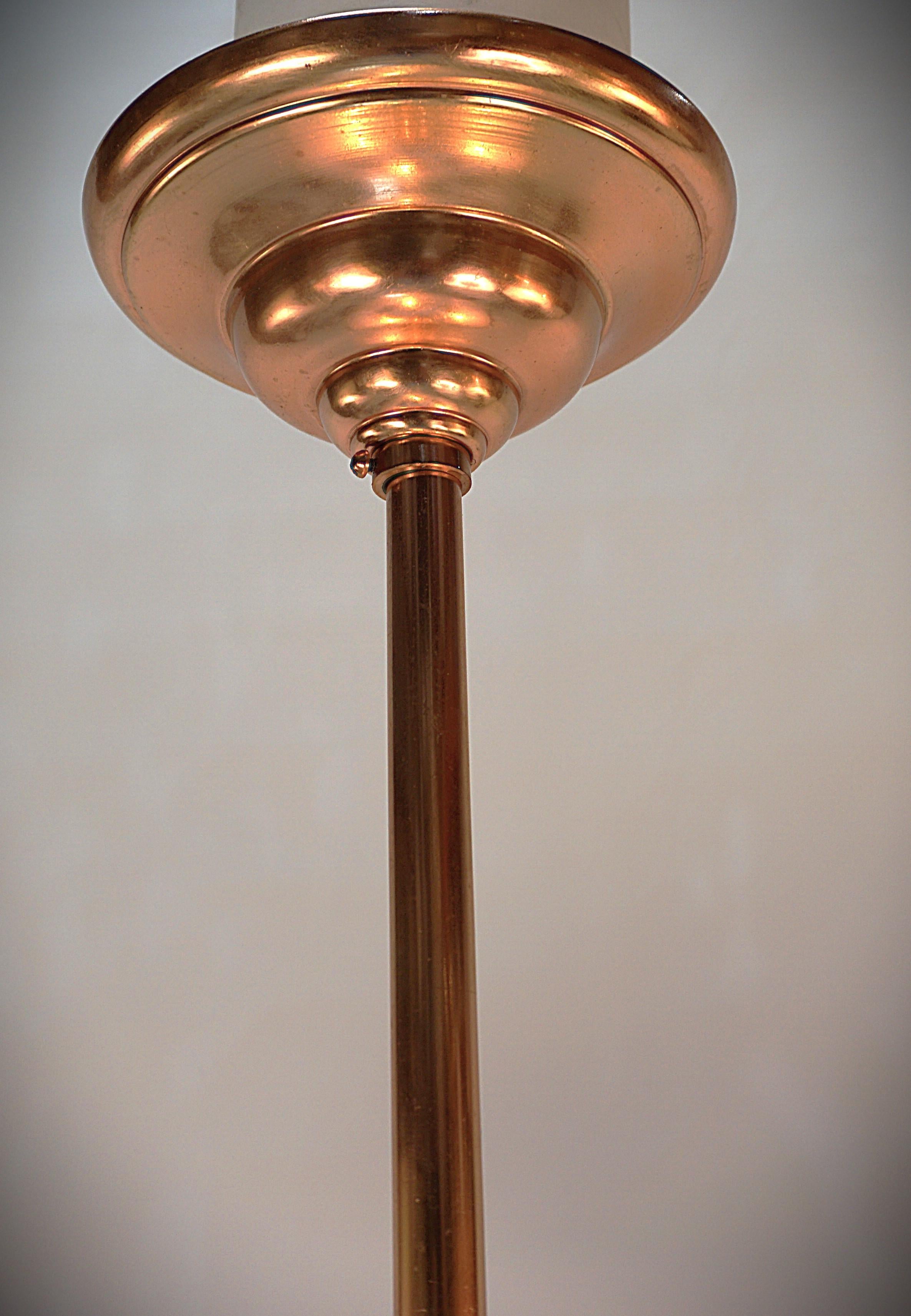 Mid-20th Century French 1930's Etched Glass Disc Chandelier For Sale