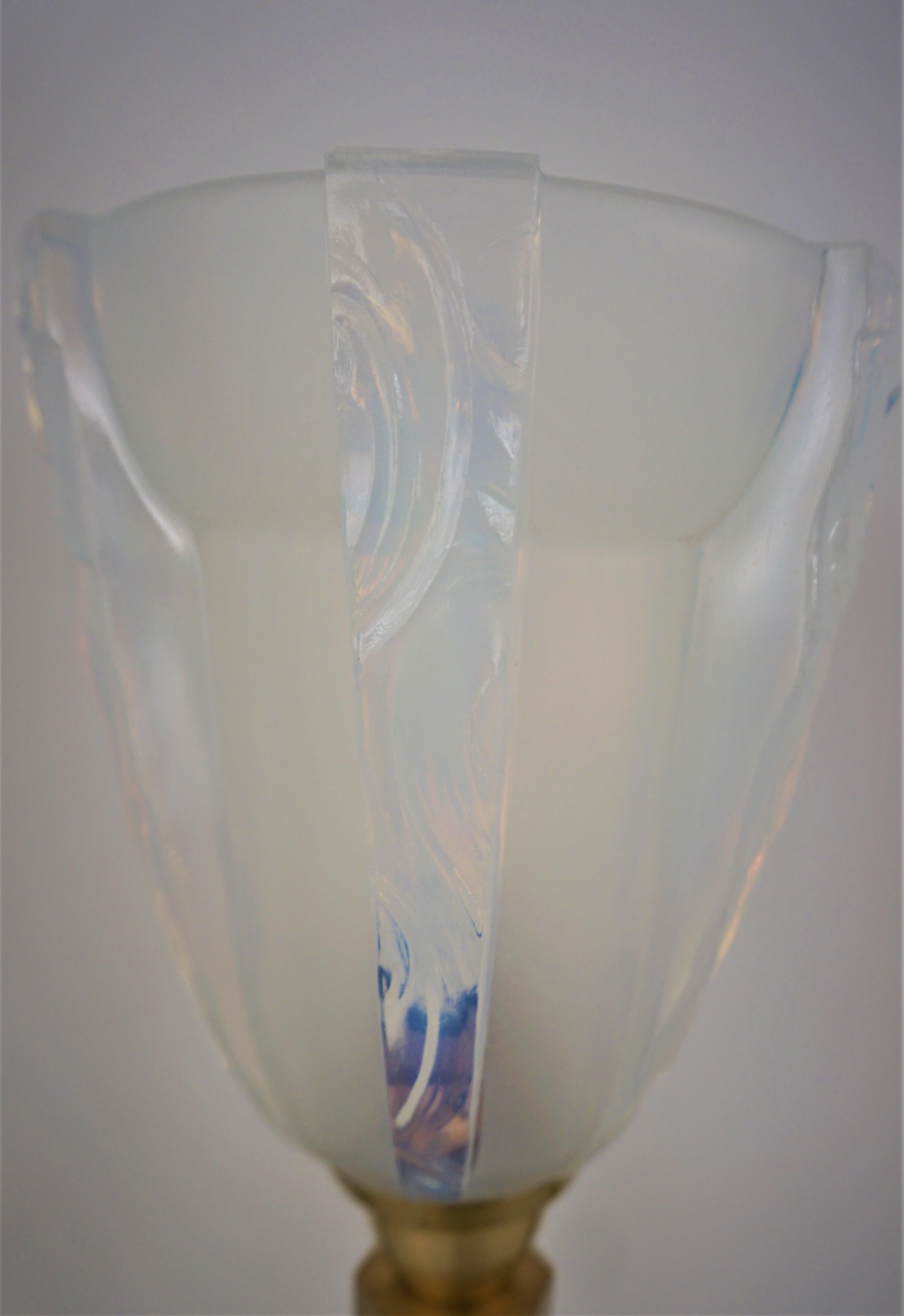 Französische Ezan & Petitot Art Deco Tischlampe aus den 1930er Jahren 4