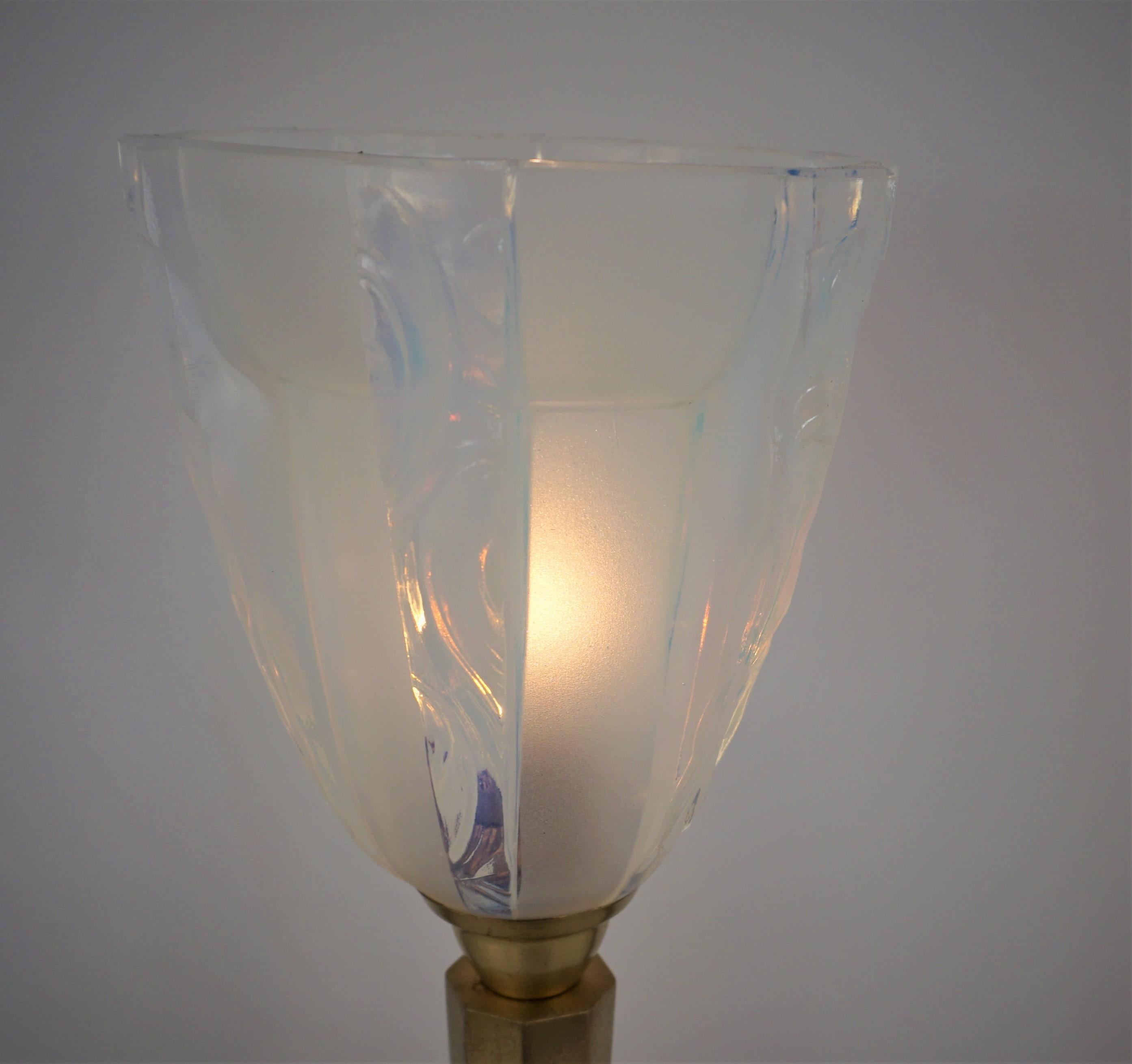 Französische Ezan & Petitot Art Deco Tischlampe aus den 1930er Jahren 2