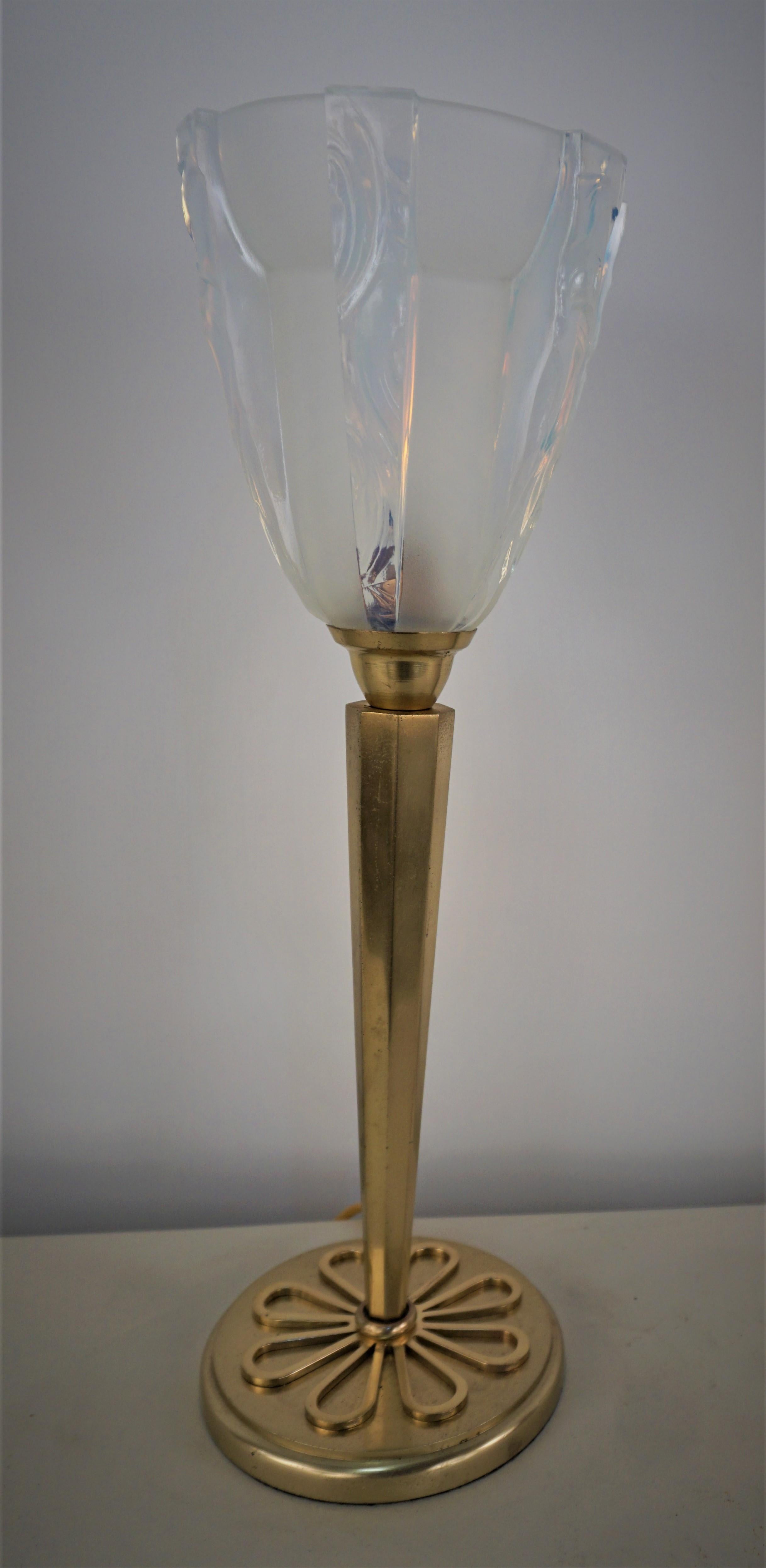 Französische Ezan & Petitot Art Deco Tischlampe aus den 1930er Jahren 3