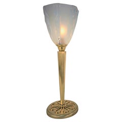 Französische Ezan & Petitot Art Deco Tischlampe aus den 1930er Jahren