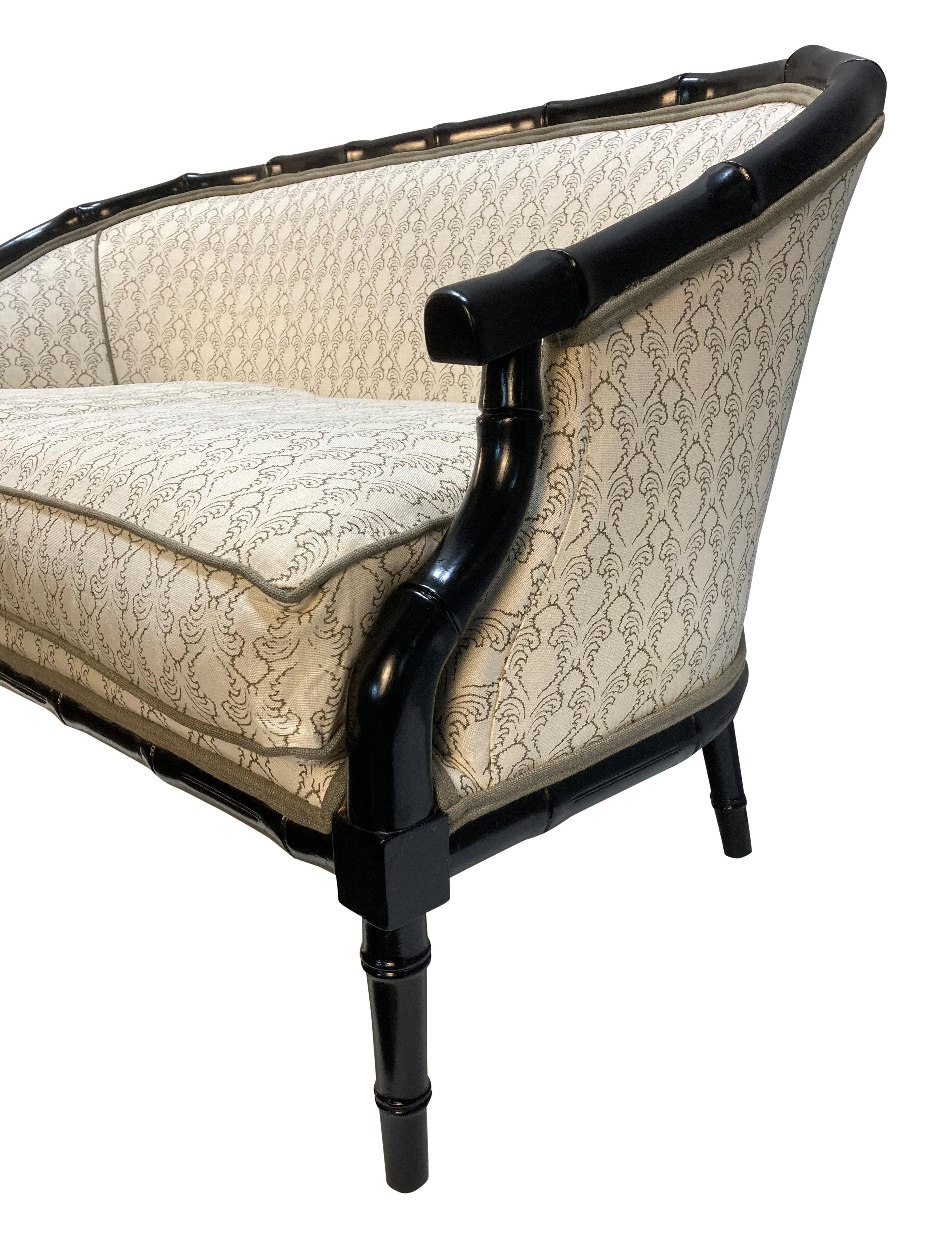 French 1930's Faux Bamboo Sofa In Good Condition For Sale In Kent, Dover