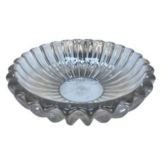 French 1930's Lead Crystal Fluted Bowl