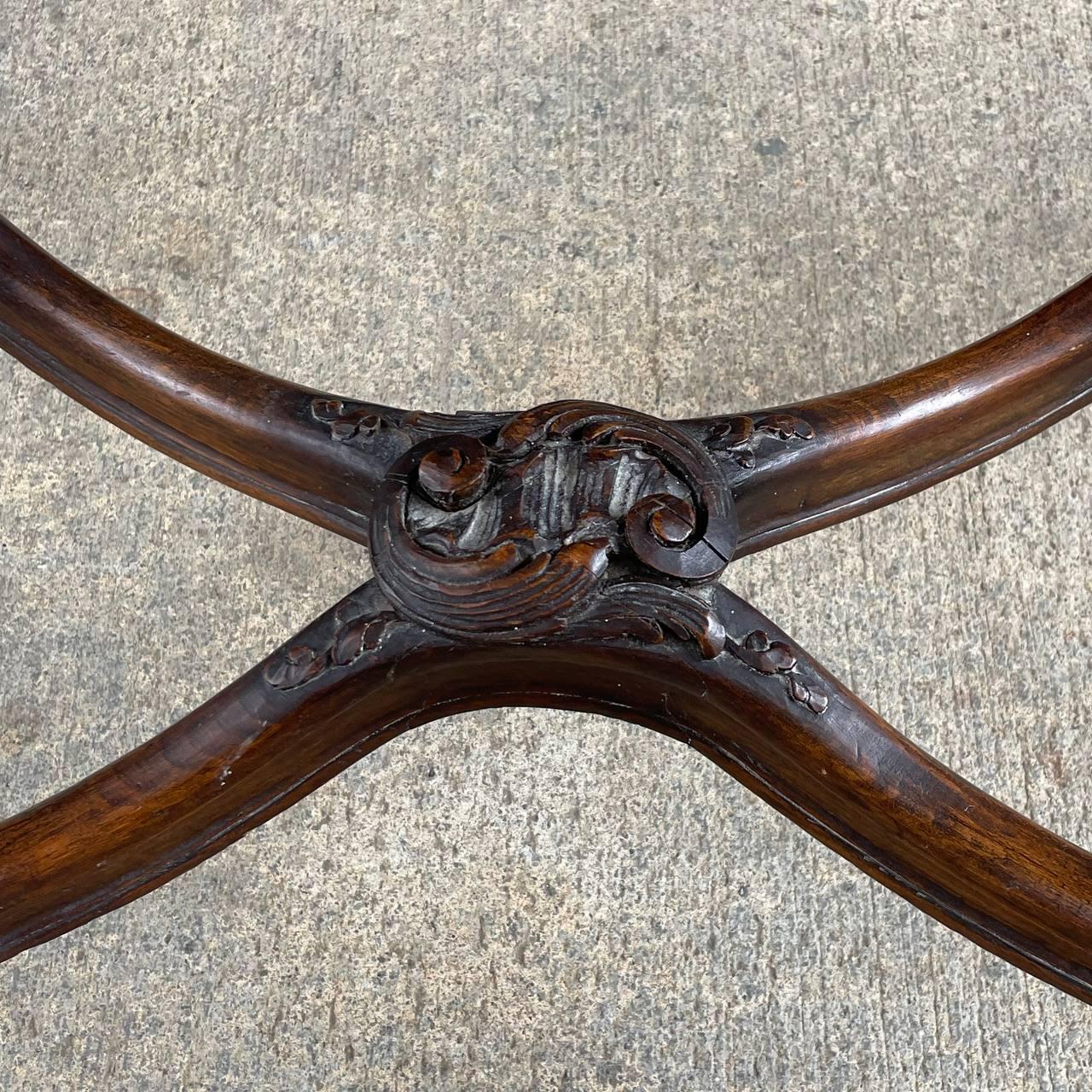 French 1930s Louis XV Style Table with Carved Rocaille Decorations  For Sale 6