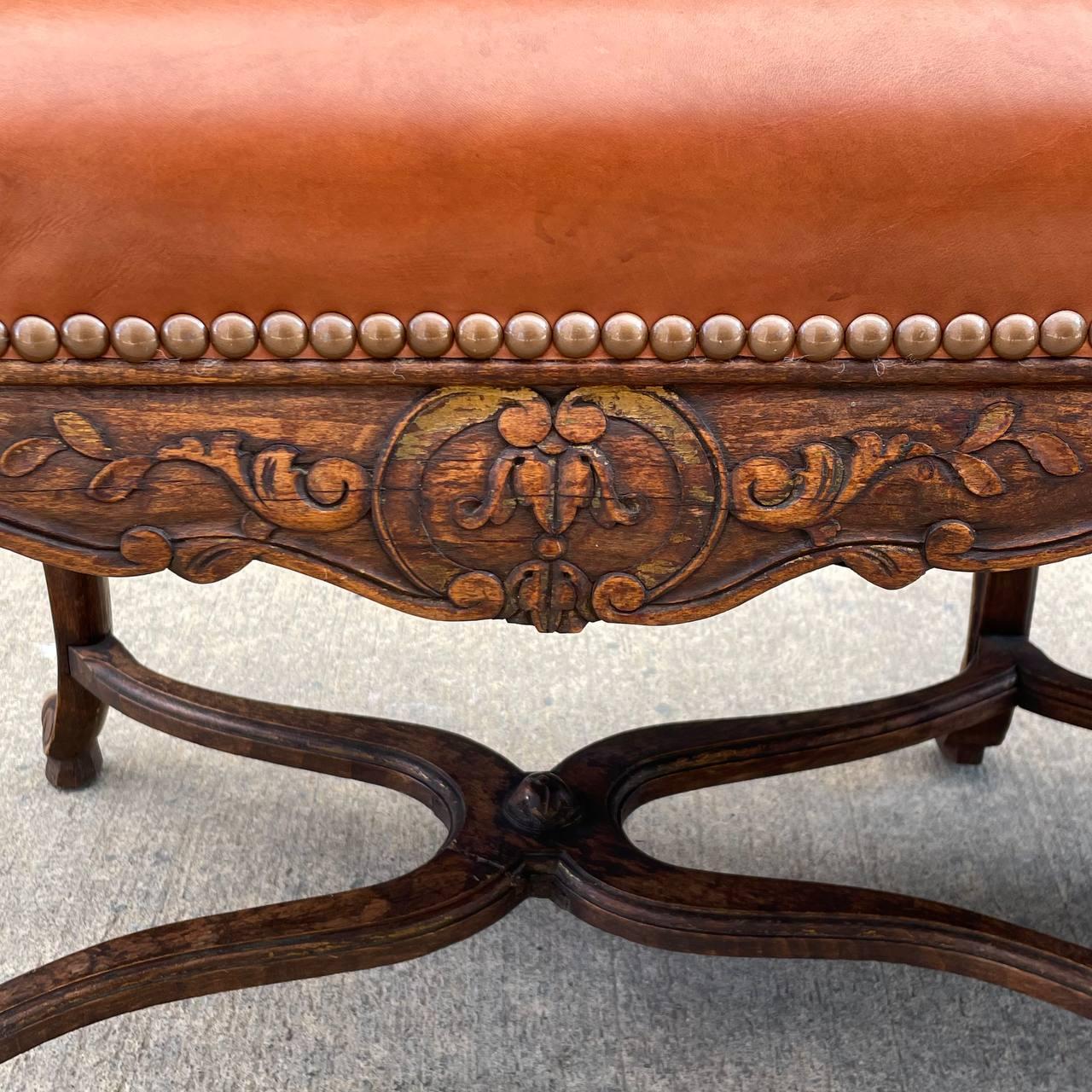 French 1930s Louis XV Style with Stylized Carved Stretchers For Sale 5