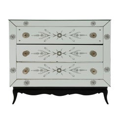 French 1930's Mirrored Chest Of Drawers