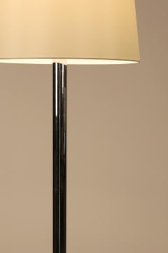 French 1930s Modernist Chromed Brass Floor Lamp