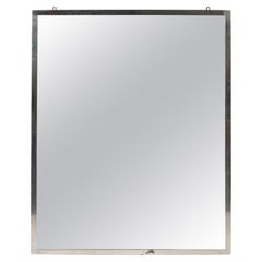 French 1930s Modernist Nickel-Plated Maison Desny Mirror