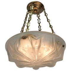 French 1930's Muller Frères Art Deco Chandelier