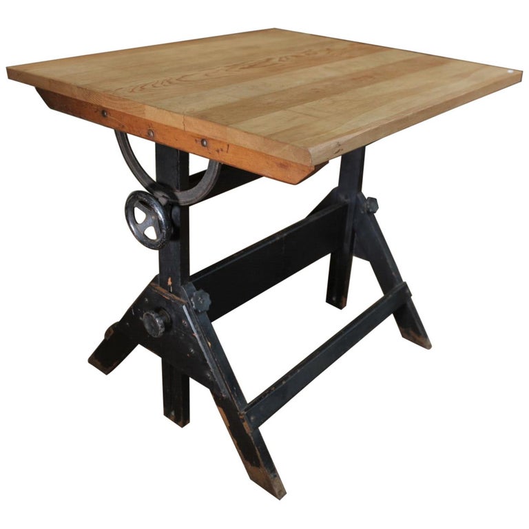 French 1930s Pine Architecte S Drafting Table Or Desk For Sale At
