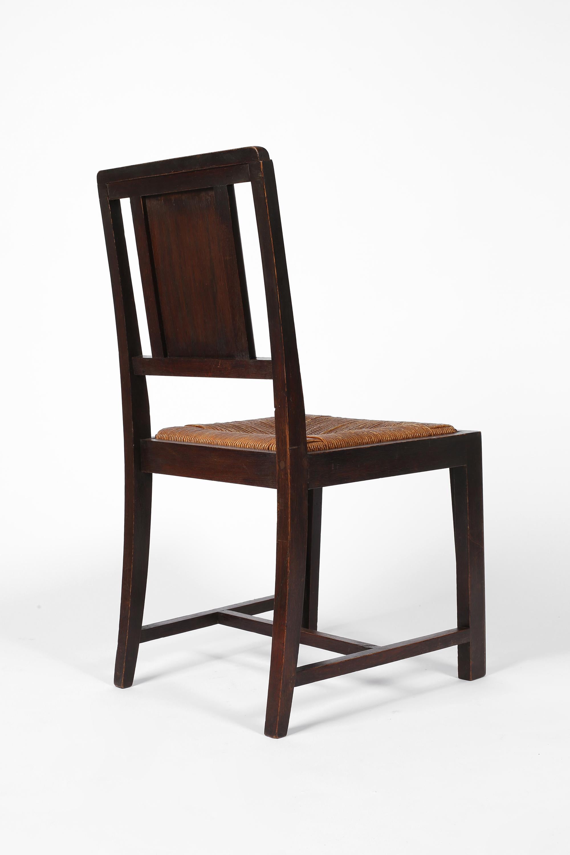 French 1930s Rare Modernist Francis Jourdain Attr. Dining Chairs Set For Sale 14