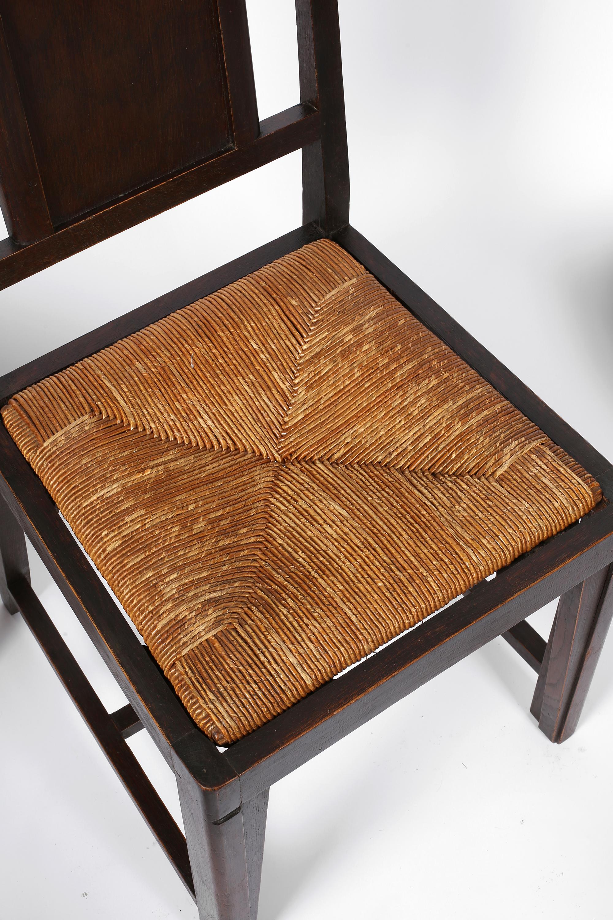 French 1930s Rare Modernist Francis Jourdain Attr. Dining Chairs Set For Sale 1