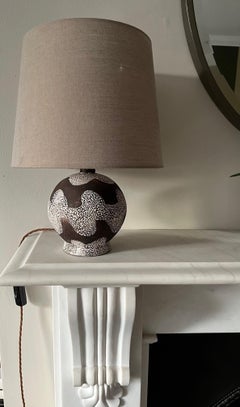 French 1930’s Small Ceramic Lamp Attributed to CAB for Primavera