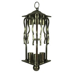 Vintage French 1930s Steel Lantern