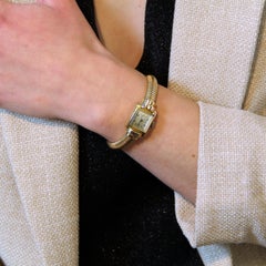 French 1940s 18 Karat Yellow Gold Tubogaz Wristwatch