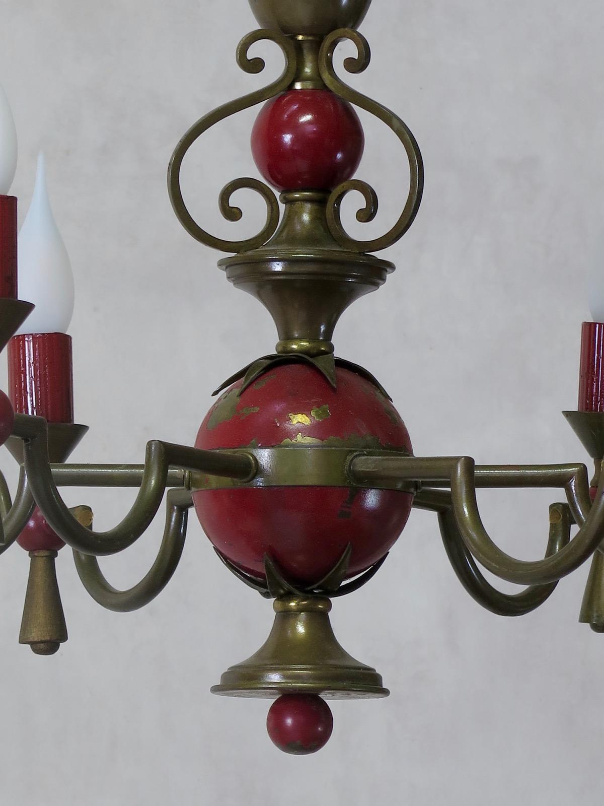 French 1940s Art Deco Chandelier For Sale 2
